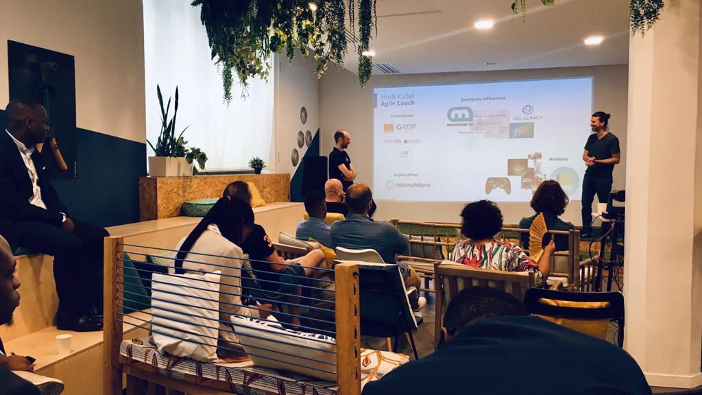 ManoMano_Tech's tweet photo. We are glad to host @AgileEnSeine #community at ManoMano offices! @farfrac introduced the meetup sharing some news about Agile en Seine 2022 👉 https://t.co/6uBZ3cUjwl, our team is now on stage!

#aes22 #meetup #agile #scale #vivatech https://t.co/tf3lumYh01