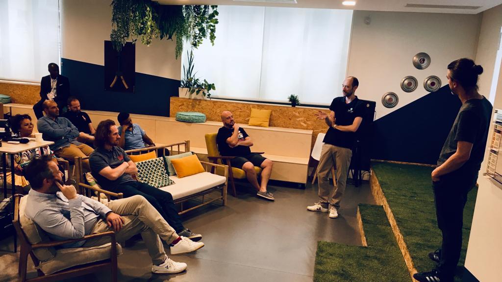 ManoMano_Tech's tweet photo. We are glad to host @AgileEnSeine #community at ManoMano offices! @farfrac introduced the meetup sharing some news about Agile en Seine 2022 👉 https://t.co/6uBZ3cUjwl, our team is now on stage!

#aes22 #meetup #agile #scale #vivatech https://t.co/tf3lumYh01