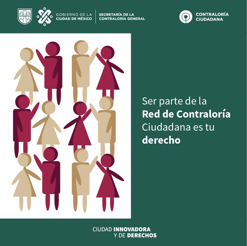 ContraloriaCDMX's tweet photo. #Informate➡️ Ser parte de la Red de Contraloría Ciudadana es un derecho.
¡Súmate al compromiso de vigilar, supervisar y garantizar la transparencia, eficiencia y eficacia en el ejercicio del gasto de la administración pública, de manera honorífica y voluntaria.
#SumateALaRed https://t.co/fPUr0zatar
