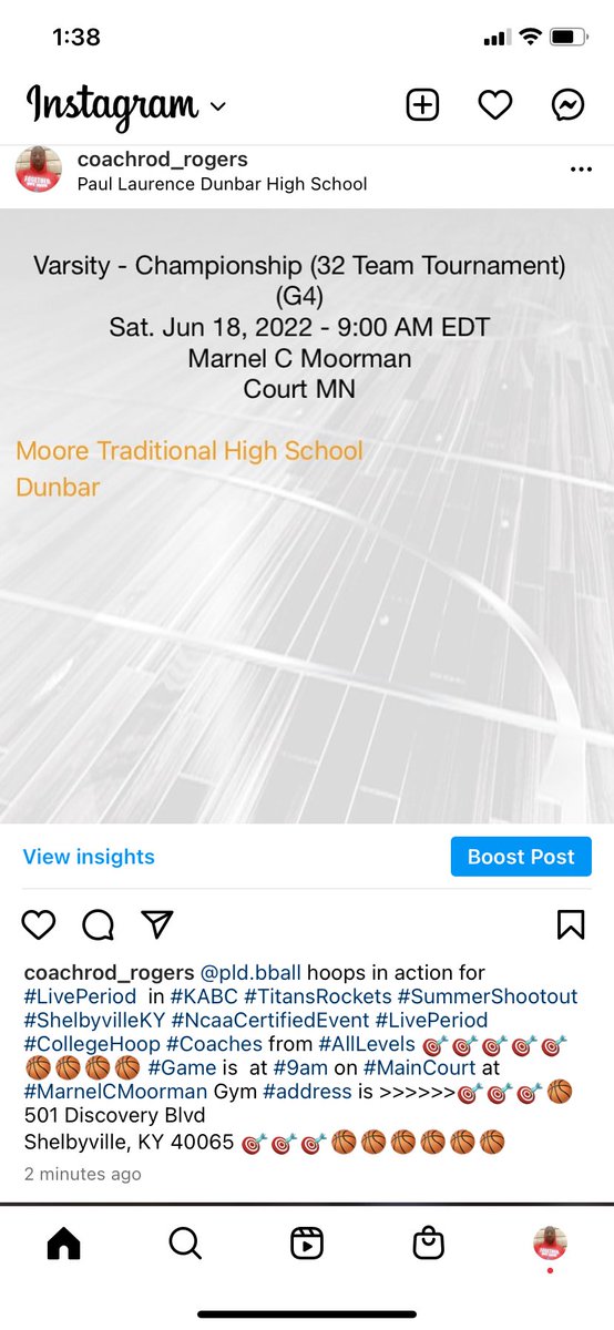 CoachRod_Rogers's tweet photo. @PLDBoysBBall in #Hoopaction #Saturday at #9am at #MarnelCMoorman gym at “ 501 Discovery Blvd
Shelbyville, KY 40065 “  game is on  #MainCourt it’s a #NcaaCertfiedEvent for #KABC #TitansRocket #SummerShootOut #CollegeHoopCoaches from #AllLevel be sure to check out our talent  🏀 https://t.co/f7DRgTjN7C
