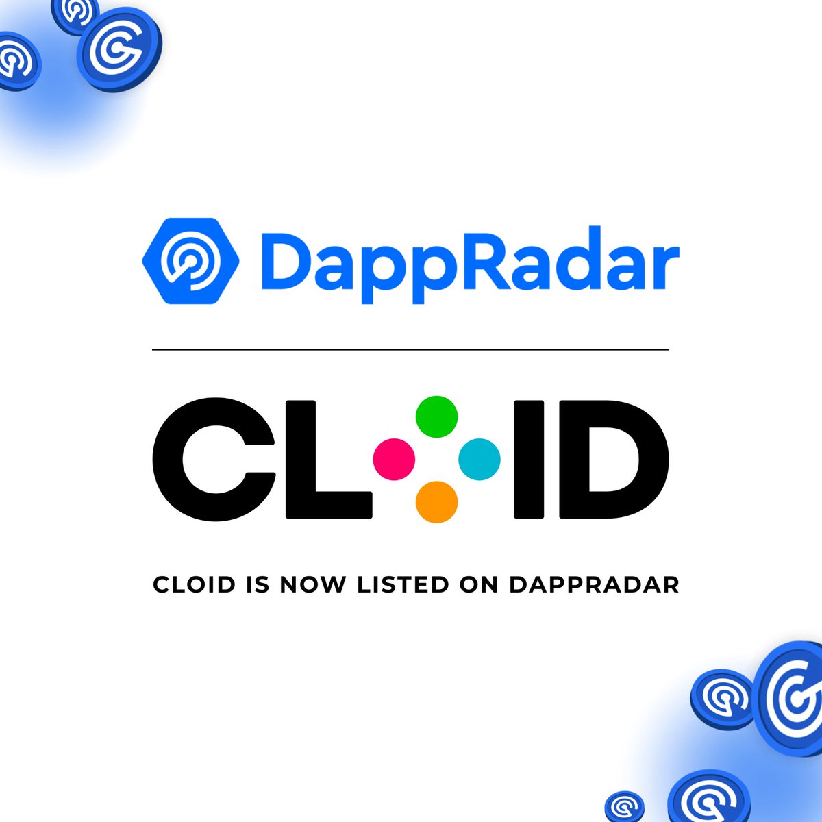 Cloid_official's tweet photo. Dear Community👋
⠀
We are happy to announce that Cloid is officially listed on the most trusted World's Dapp Store @DappRadar 🤩 

📈 From now on our users can track the real-time Cloid's Statistics including:
- Users
- Transactions
- Volume
- Balance etc.
#STE #CLOID #DappRadar https://t.co/NJgacCPCZc