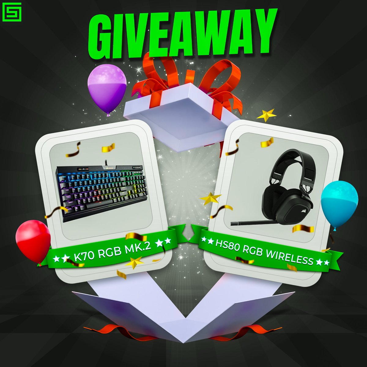 🚨GIVEAWAY🚨
To celebrate our new website, we're giving away a <a href="/CORSAIR/">CORSAIR</a> K70 RGB MK.2 and HS80 RGB Wireless to one lucky winner!

To enter:
-Like and RT this post
-Follow <a href="/GamerSenseiApp/">Gamer Sensei</a> 
-Interact with our coach giveaways for additional entries!

Winner announced on 6/20, GL!🥳