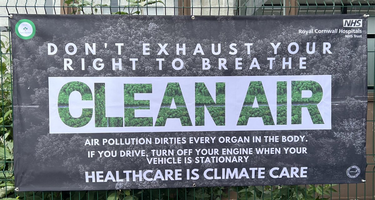 Sustainable RCHT (@sustainablercht) on Twitter photo 🌎🌬82% of people think that air pollution should be a priority for the UK, so, for #CleanAirDay at <a href="/RCHTWeCare/">Royal Cornwall Hospitals NHS Trust</a> we are actively encouraging our staff, visitors, & patients to turn off their engines when they visit to prevent unnecessary emissions on our site🌬🌎 <a href="/cleanairdayuk/">Clean Air Campaign</a> 🌎🌬82% of people think that air pollution should be a priority for the UK, so, for #CleanAirDay at <a href="/RCHTWeCare/">Royal Cornwall Hospitals NHS Trust</a> we are actively encouraging our staff, visitors, & patients to turn off their engines when they visit to prevent unnecessary emissions on our site🌬🌎 <a href="/cleanairdayuk/">Clean Air Campaign</a>