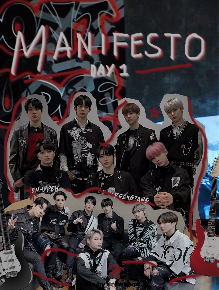 enhakooz's tweet photo. manifesto: day 1 with rockstar #ENHYPEN. https://t.co/hcHBLul1pa