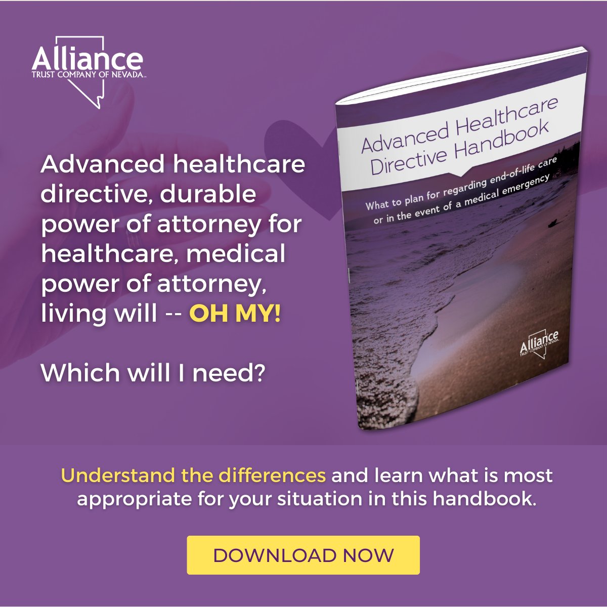 Advanced healthcare directive, durable power of attorney for healthcare, medical power of attorney, living will -- OH MY! Which will I need? Understand the differences and learn what is most appropriate for your situation. Download today:  bit.ly/3HuksDr #estateplanning