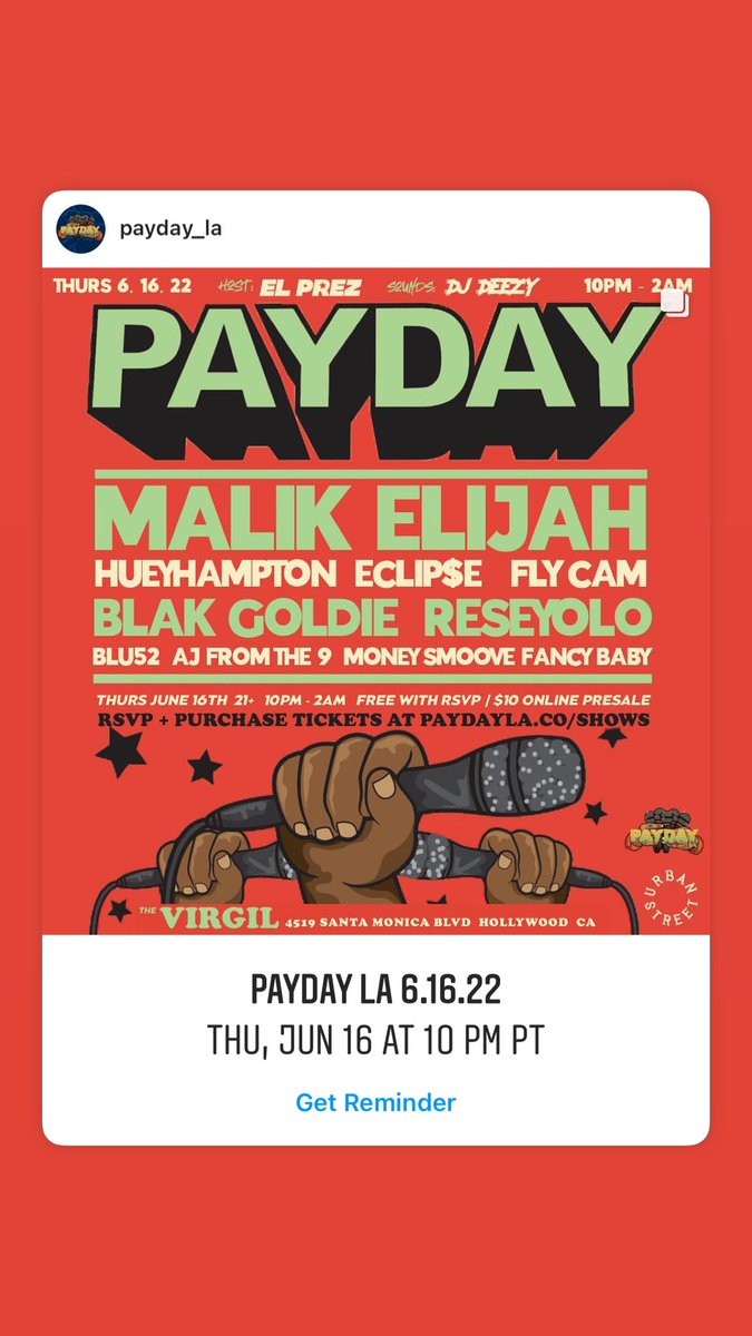 Tonight in Hollywood 🔥🔥🔥 <a href="/payday_la/">PayDay LA</a>