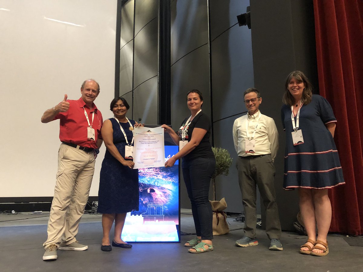 erouscillaj's tweet photo. An honor and a privilege to receive this award on behalf of @uwiseismic @mvoms @CoV11Crete in recognition of our response to the La Soufriere eruption 🌋 https://t.co/ekiSmxgKmP