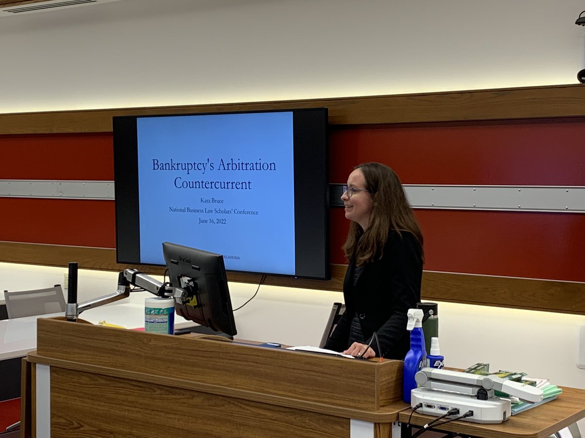 ChrisOdinet's tweet photo. #bankruptcy & #arbitration by my coauthor @ProfessorKBruce @UofOklahomaLaw #NBLSC https://t.co/QOQTwpUoSJ