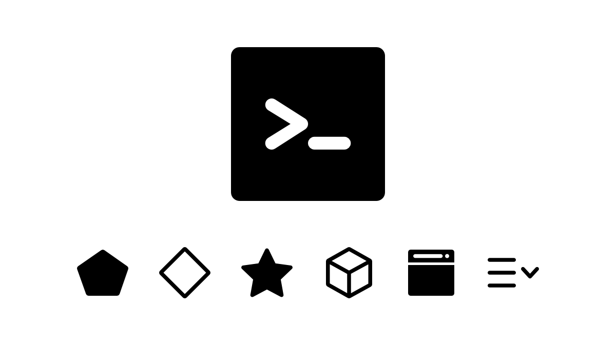 v7.3.0
- Added 24 new icons: Geometry, Menu, Application