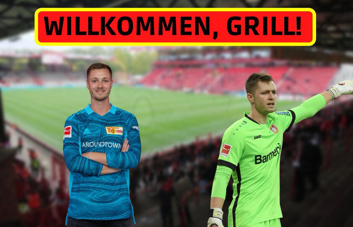 UnionBerlinCol's tweet photo. Tras la salida de Luthe, el club anunció la nueva contratación para suplir la baja. 

Se trata de Lennart Grill, portero joven de 23 años procedente del Bayer Leverkusen. Llega en condición de préstamo con opción de compra. 

¡Bienvenido! 🔴⚪️ https://t.co/TXmK0ZA4iI