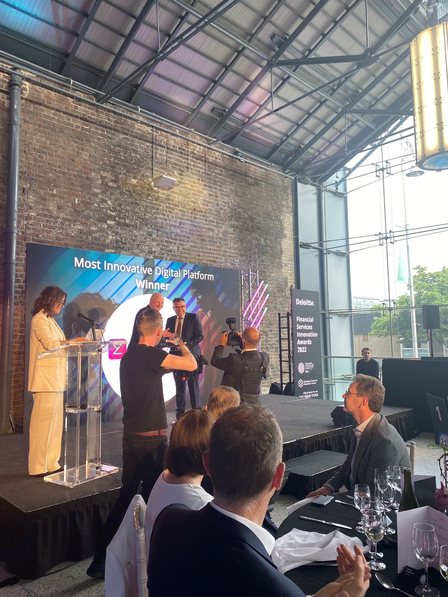 DeloitteIreland's tweet photo. Congratulations to @morgankbrowne and all at @GetEnterpryze – winner of the #DeloitteFSIA ‘Most innovative Digital Platform’ award. https://t.co/lExR3d4co6