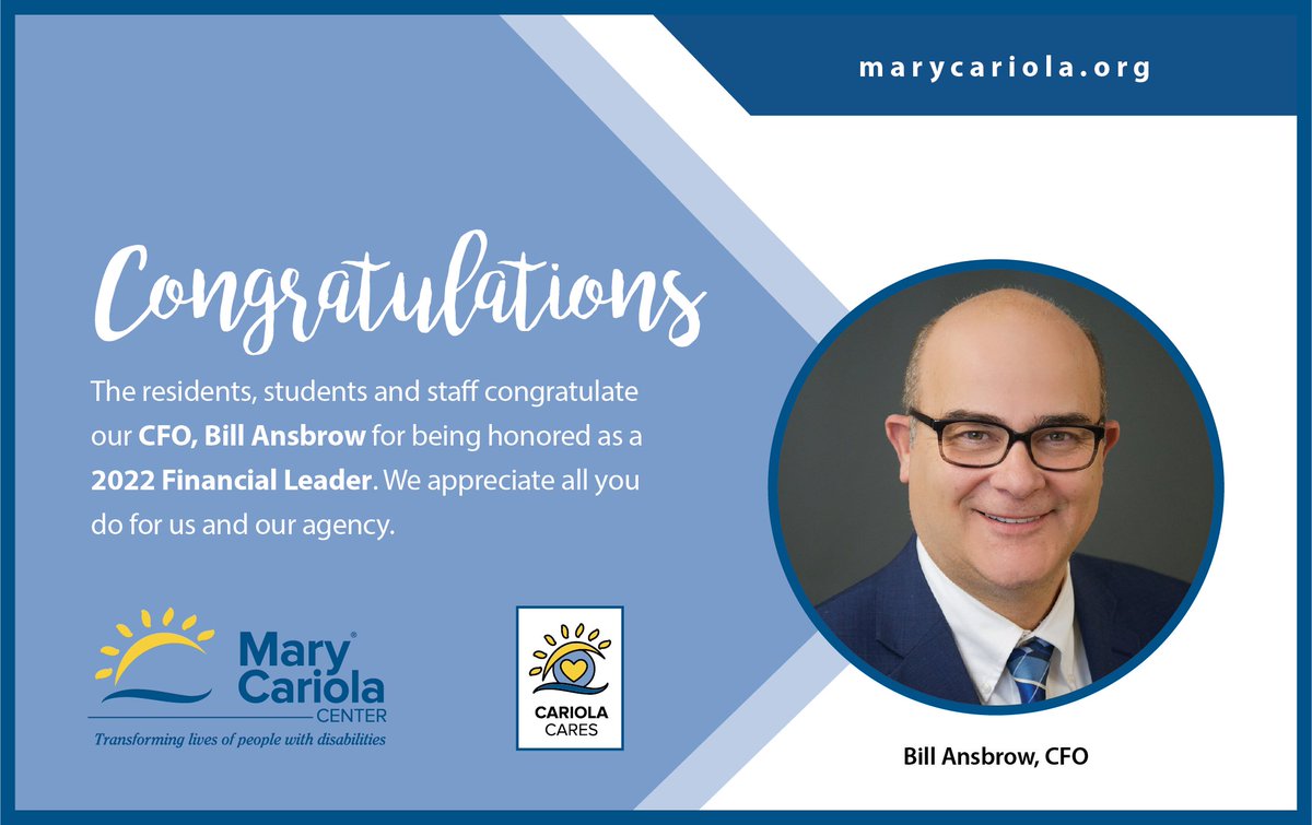 marycariola's tweet photo. Proud of one of our own!  Congratulations Bill! #ROC #financialleader #CFO #RBJEvents 💙💛 https://t.co/P4VEB9kOti