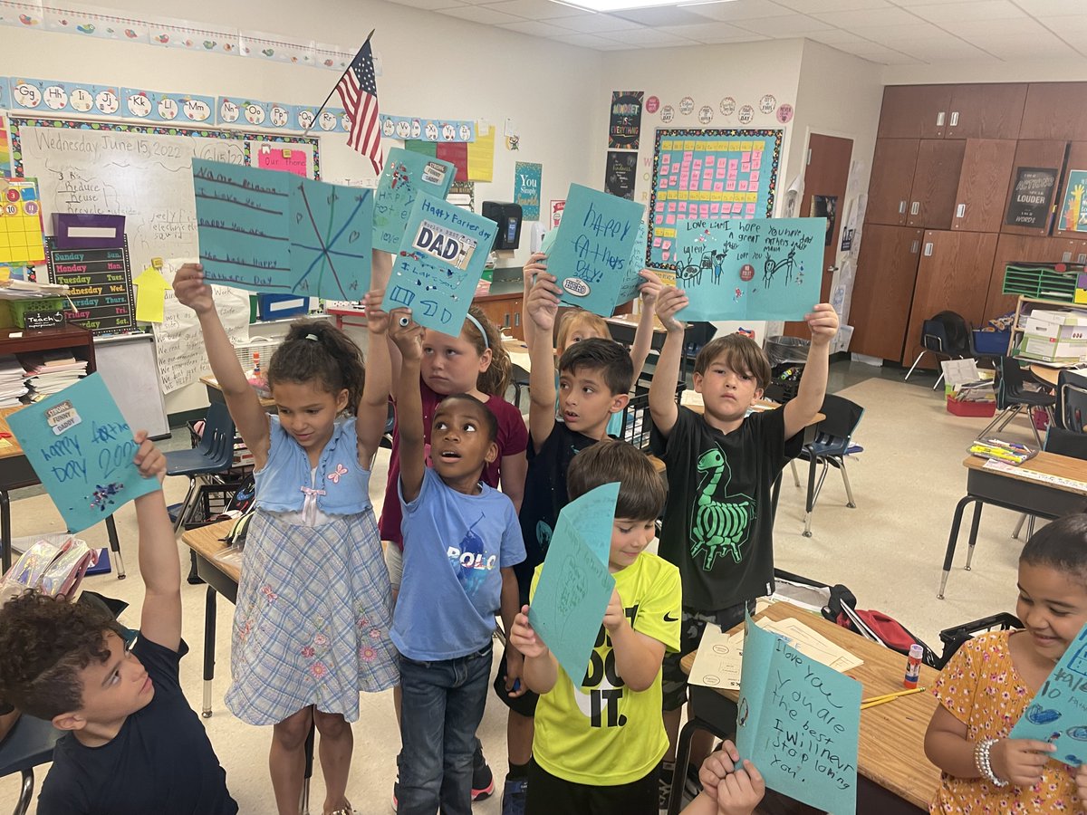 Students in Ms. Lauricella's class at South Bay Elementary School just finished up their Father's Day project!