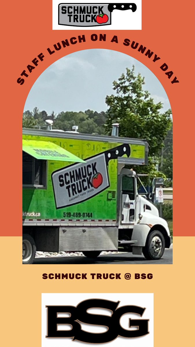BSGCustomFab's tweet photo. Our team enjoyed today's lunch; thanks to @SchmuckTruck1.
#schmucktruck #officelunch #foodcourt #ballservicegroup #teambuilding #team #productivityimprovement #officedesign #sunnyday #springlunch https://t.co/TyFgIWePho