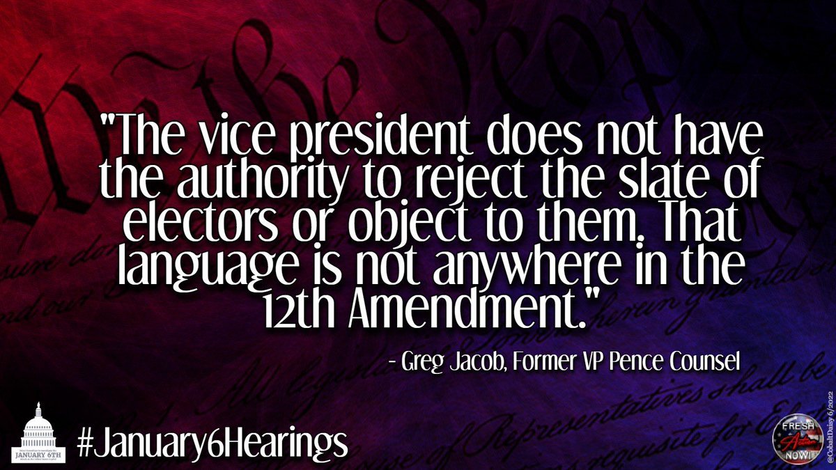 TonyHussein4's tweet photo. Many lawyers gave the exact same advice to Mike Pence AND Trump, as Judge Michael Lutig did.

Trump, Rudy Giuliani, and Mark Meadows were repeatedly advised that John Eastman's theories that Mike Pence had any other role, than purely ceremonial, was wrong.

#DemVoice1 #Fresh https://t.co/QVcYcmxrl0