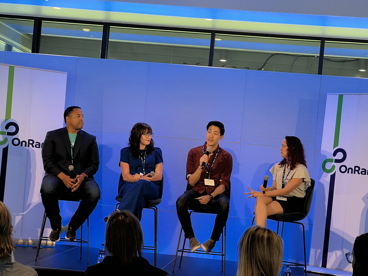 ecmcgroup's tweet photo. Starting off the second half of the day at #OnRampEdu with an enlightening discussion on diversity, equity and inclusion in education and work featuring @ChrisBMotley of @mentorspaces, Clare Richards of @MyImpacks, Byron Hsu of @paragononehq and @laurenvusher of @gener8tor. https://t.co/V0wMLozeaR