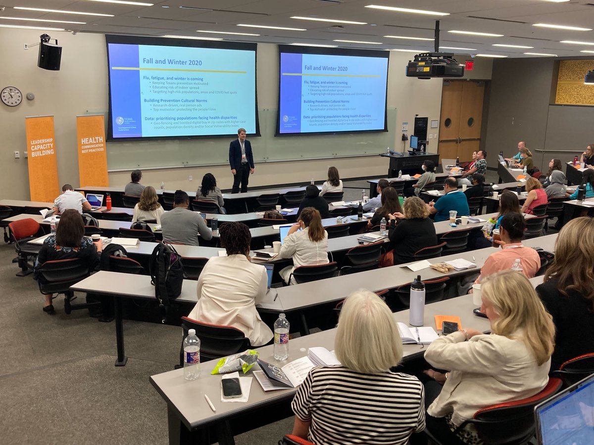 uthealthcomm's tweet photo. Thanks for the campaign tips from this #UTHCLI panel: 

Amanda Gibson, VP Physician and Provider Relations &amp; Marketing (@StDavidsHC) 

Patty Nicastri, Sr. Digital Strategist (@ForsMarshGroup)

Alex Whitman, Dep. Comm. Dir. (@TexasDSHS) 

Glynis Jones, Sr. Study Dir. (@Westat) https://t.co/PDllolcHIK
