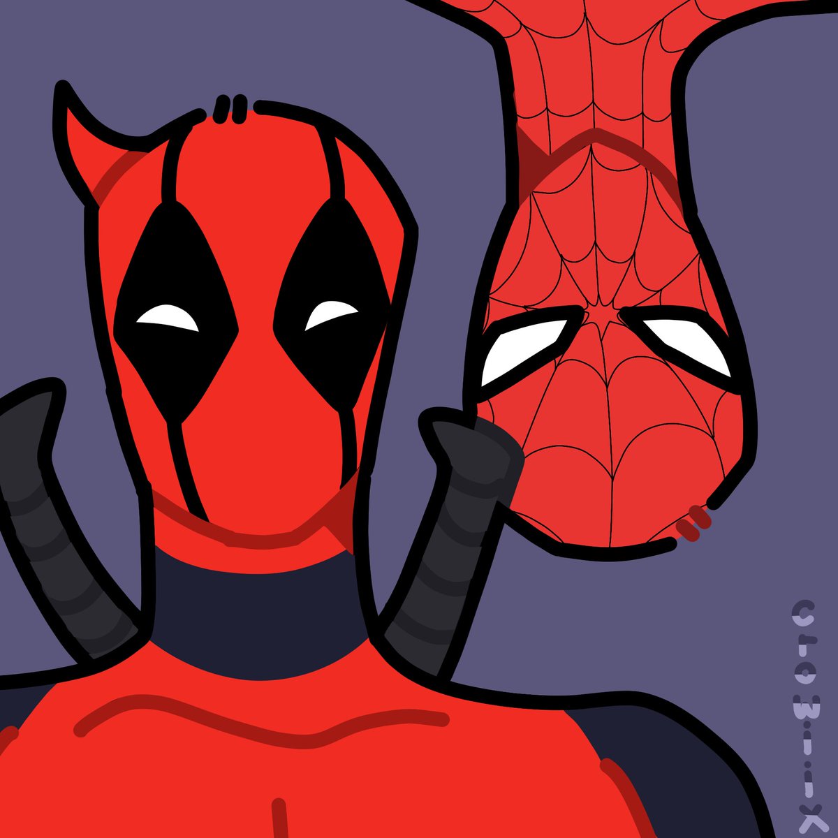 crowiiix's tweet photo. them :D

#spiderman #spidermanfanart #deadpool #deadpoolfanart #marvel https://t.co/TvORMrbC3z