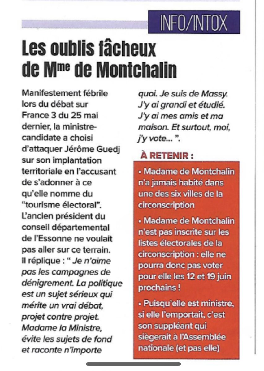 D’accord avec vos principes <a href="/JeromeGuedj/">Jérôme Guedj</a>. Pourquoi ne pas les respecter vous-aussi ? Vous multipliez les tracts «anti-Montchalin» depuis des semaines. « Faites ce que je dis, pas ce que je fais » : voilà la #NUPES. Laissons les Essonniens choisir dimanche. Bonne fin de campagne !