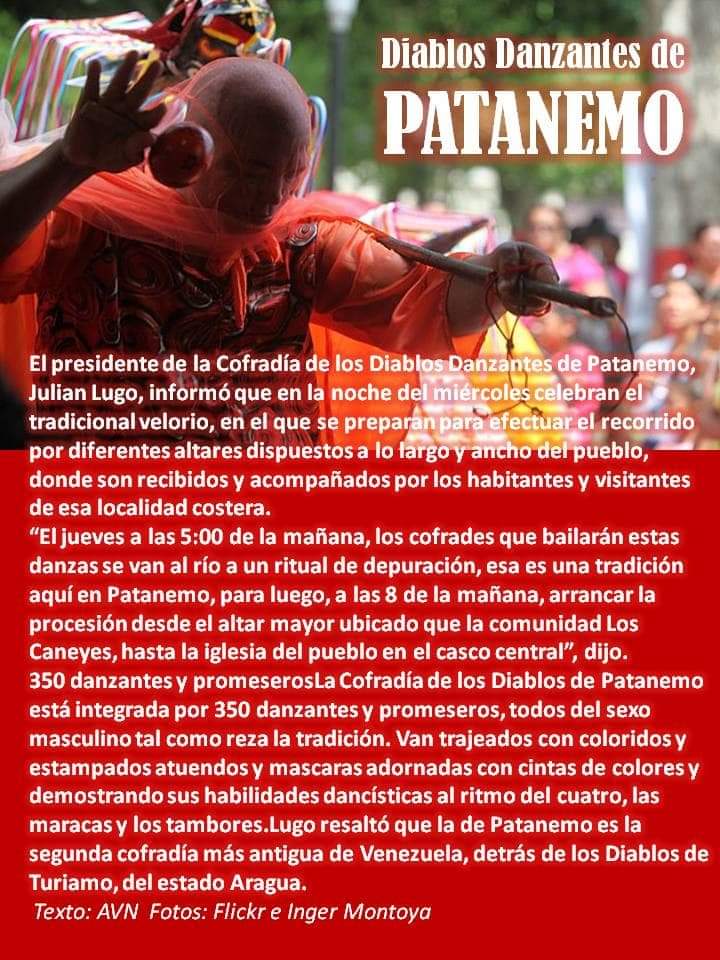 MPuertoCabello's tweet photo. Jueves del Corpus Christi,  Diabladas Danzantes de San Millán y Patanemo... https://t.co/By9esJ9lB0