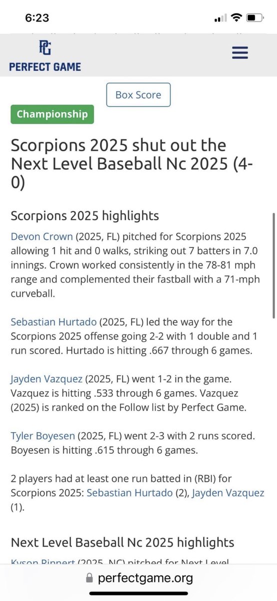 This was my avg for the last tournament. <a href="/TCHSWolvesBB/">Timber Creek Baseball</a> <a href="/PerfectGameUSA/">Perfect Game USA</a> <a href="/OrlandoScorps/">Scorpions Baseball</a>
