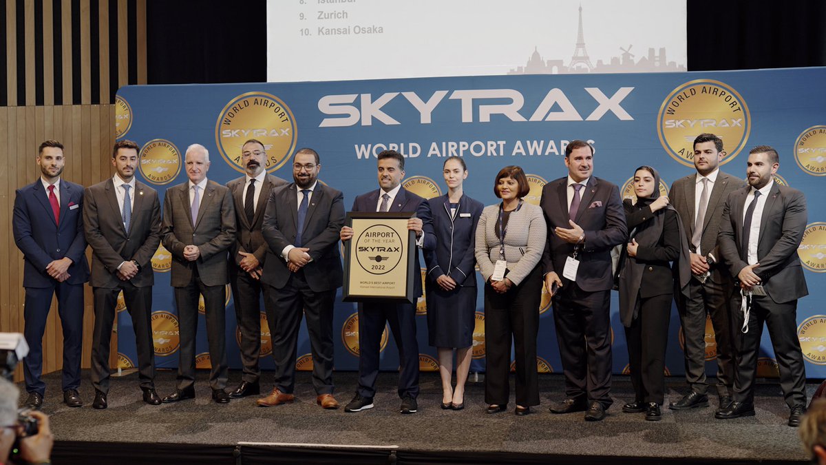 Hamad International Airport is the World’s Best Airport for the second year in a row at the SkyTrax Airport Awards 2022. 

#HIAQatar #SkytraxAwards #Worldsbestairport