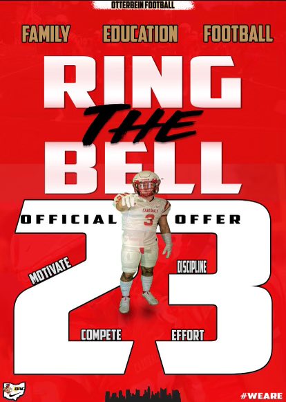 Wood__Jacob's tweet photo. I am very thankful to receive an official offer to play football at @Otterbein_FB Thank you @CoachBelluccia for this great opportunity!!
@apPrep 
@ironmenfb https://t.co/3WbL26wjwz