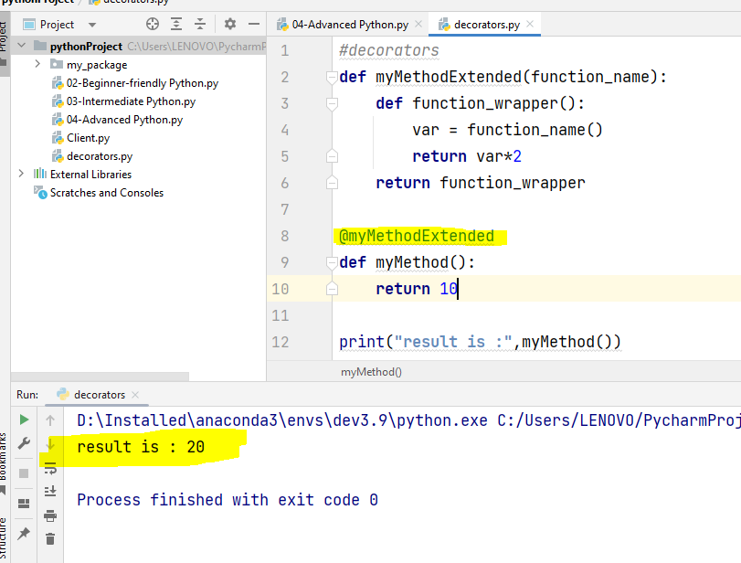 mohanshenoy's tweet image. in #Python, #Decorators are functions that wrap around your existing functions. You have a function and you want to add some functionality to it.
You can switch on/off the new features!
#nestedfunctions #pythonlearning #pythoncode