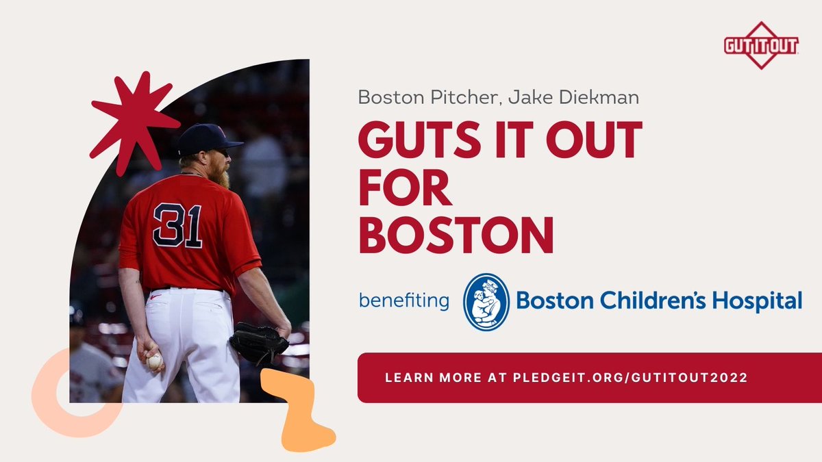 Red Sox pitcher Jake Diekman and his foundation, Gut It Out, are committed to connecting, educating and inspiring IBD patients and caregivers. A portion of proceeds from his current fundraiser will support GI patients here at Boston Children’s: ms.spr.ly/6017bc3N1