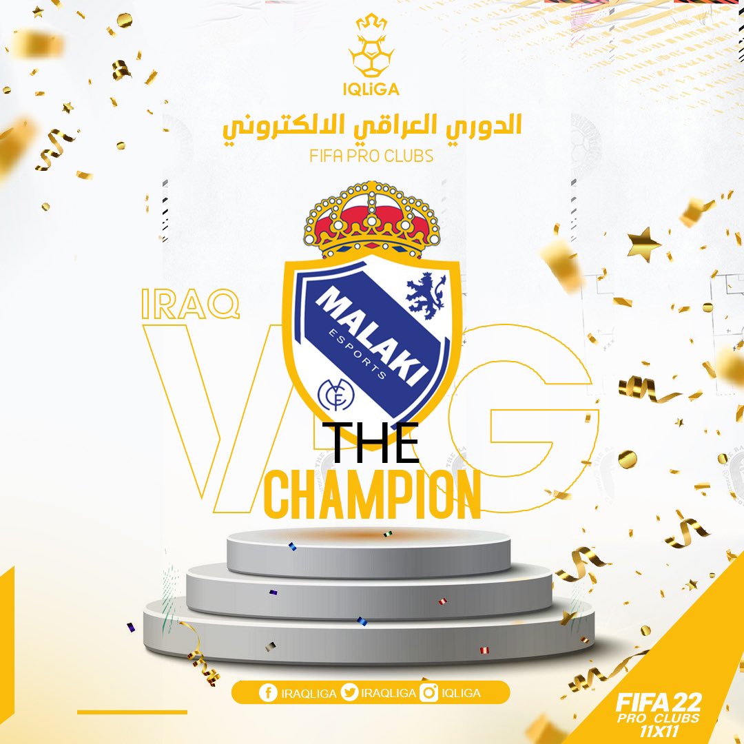 تبارك أدارة الدوري العراقي الالكتروني لنادي <a href="/Malaki_eSports/">Malaki eSports</a> حصدهم لقب الدوري العراقي 

تهانينا لجميع لاعبي نادي ملكي