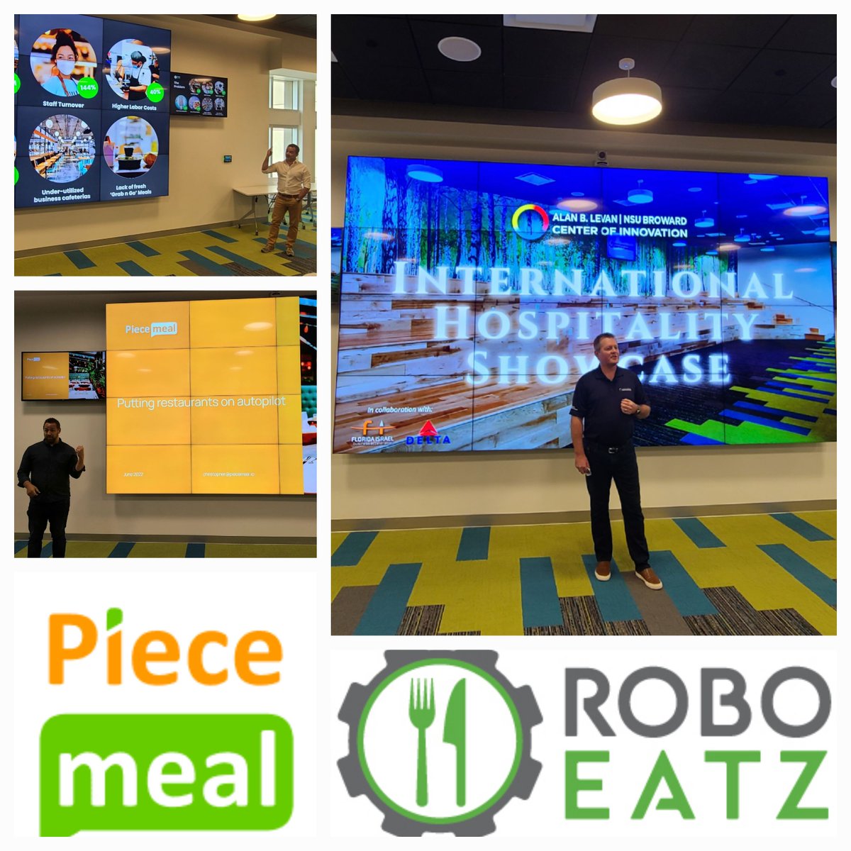 CanCGMiami's tweet photo. Great pitches yesterday by our two Canadian hospitality innovation companies @piecemeal_AI and #RoboEatz at the Hospitality Showcase hosted by @SFLinnovation in Ft Lauderdale, FL.  Latest trends and advancements in hospitality innovation from Canada! https://t.co/QoRUrcosow