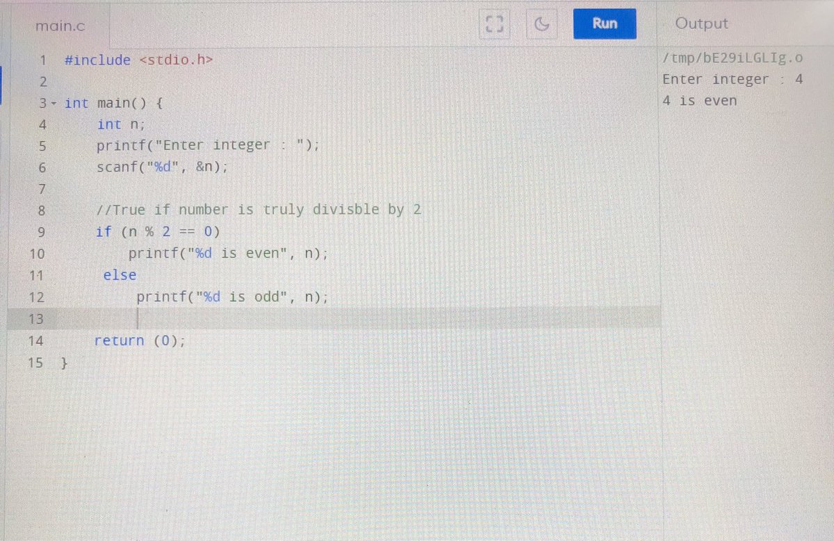 markadowskii's tweet photo. Solving some C basic declarations and expressions
#100DaysOfCode #techtwitter #C #code #BlackTechTwitter #programiz https://t.co/fJOvo4Dh4C