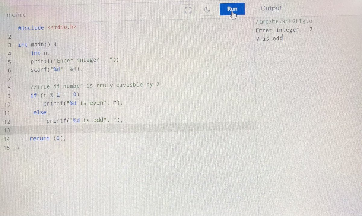 markadowskii's tweet photo. Solving some C basic declarations and expressions
#100DaysOfCode #techtwitter #C #code #BlackTechTwitter #programiz https://t.co/fJOvo4Dh4C