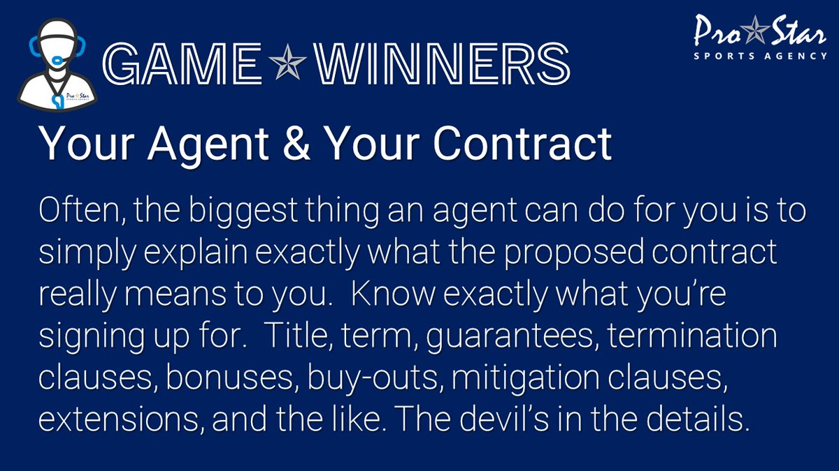 #ProStarGameWinners.  Tips and ideas on Coaching, Staffing, Jobs, Finances, Interviews, Contracts, Agents, Off-season…Yes, all of that, here. #AgentCommunication #KnowWhatYourContractSays