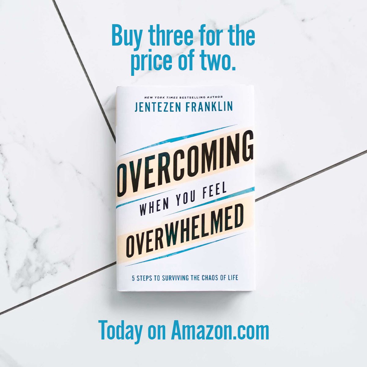 Jentezen's tweet photo. Big news! Today, Amazon is offering my newest book at 3 for the price of 2. I’ve loved hearing feedback about #OvercomingBook and really believe it will help so many people. Tap this link to get your copy today: https://t.co/GQJBqzRc7F https://t.co/ZILIzJfaNm