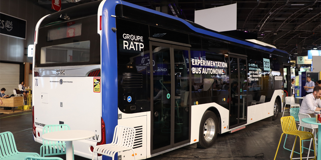 transbus_org's tweet image. Le bus autonome expérimenté sur la ligne 393 est exposé à #VivaTech. Il est équipé du système d'information voyageurs @Zenbus, une startup présente sur le stand @RATPgroup transbus.org/actualite/actu…