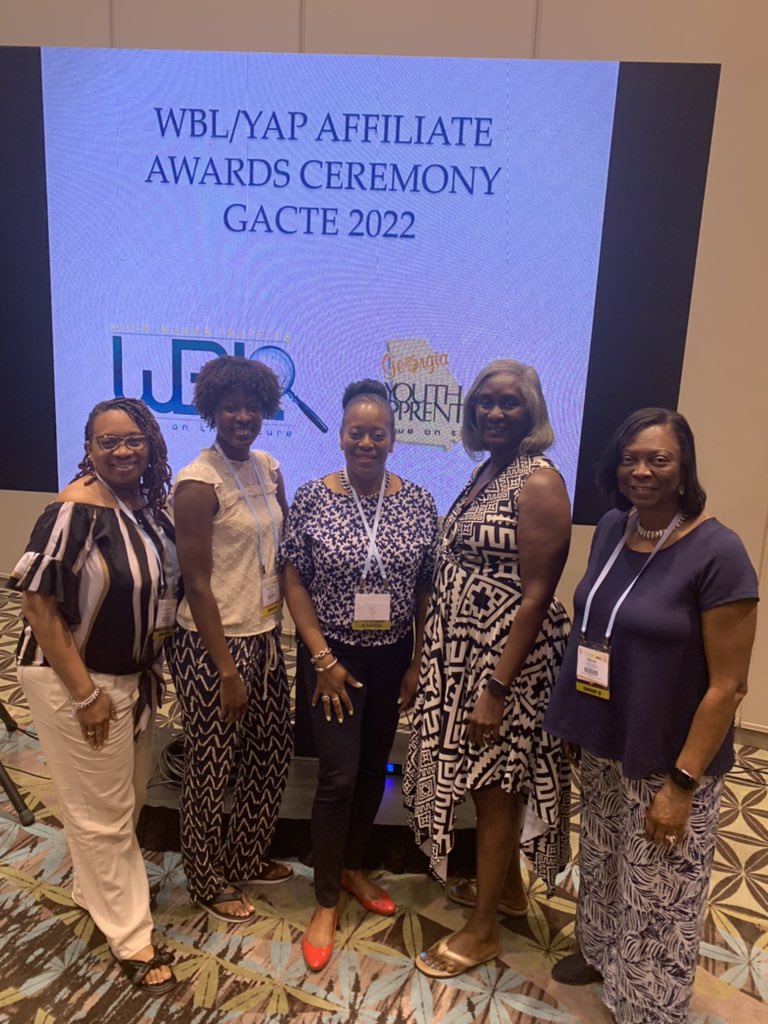 TEaton2000's tweet photo. Fulton County Schools WBL Coordinators learning best practices at summer conference! @FCSWBL @FCSCTAE @GACTE https://t.co/bFd2Fh06s8