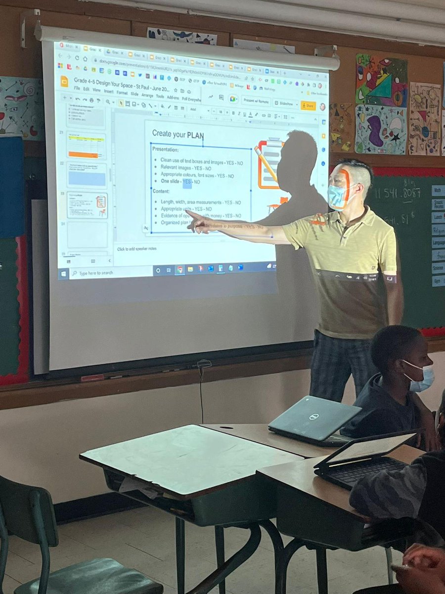 GLewisOCT's tweet photo. Day 4 of 4: #MathematicalModeling Grade 4/5 @catholic_paul. #DesignARoom MindsOn: More questions, assumptions, HST; Action: project criteria, slide design, presentations & reflection #finlit #inquiry @rosemortillaro @aly_sobol @tottenmath https://t.co/hBq8nR2pTj https://t.co/ssDfUSKrA5
