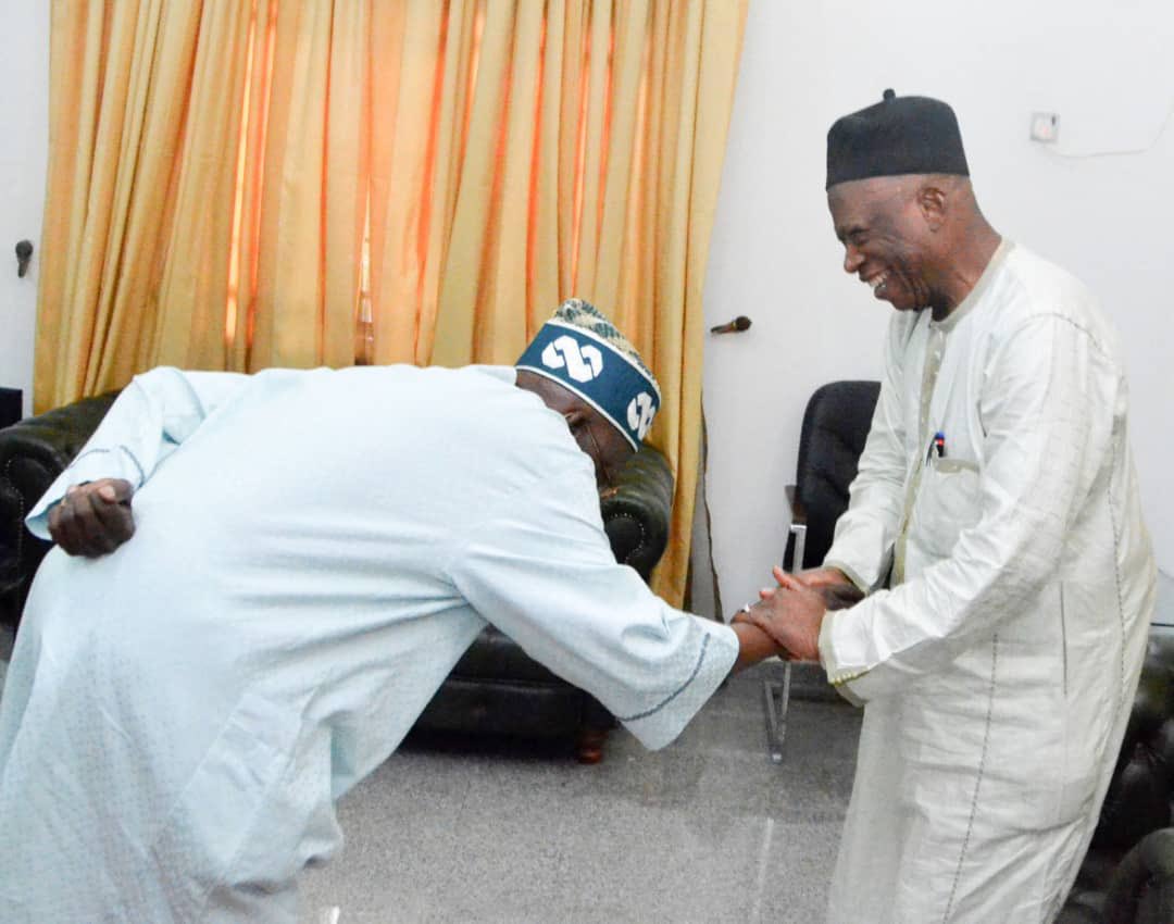 ProgProjectNG's tweet photo. Earlier today, APC National Chairman, Sen. Abdullahi Adamu @SenAbdullahiA visited the #ProgressivesProject Asiwaju Bola Tinubu @officialABAT at his Abuja residence ahead of the Ekiti State Gubernatorial Election

Ekiti is APC
@biodunaoyebanji 4 Governor #EkitiDecides2022
#All4BAO https://t.co/ncFpL9sKE7