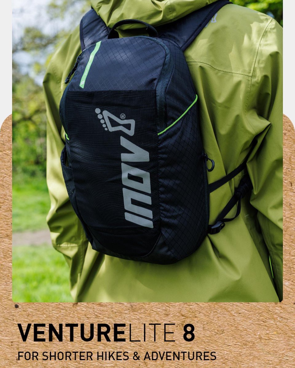 inov_8's tweet photo. New hiking packs. Weโve got your back! ๐
The exciting VENTURELITE range features 8, 18 and 25 litre options, covering all types of adventures ๐ https://t.co/AK5bJN0ZFO
#hiking #fasthiking #backpacking #thruhike #adventure #outdoors https://t.co/Tfa1JRSaGj