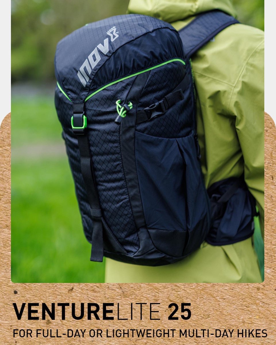 inov_8's tweet photo. New hiking packs. Weโve got your back! ๐
The exciting VENTURELITE range features 8, 18 and 25 litre options, covering all types of adventures ๐ https://t.co/AK5bJN0ZFO
#hiking #fasthiking #backpacking #thruhike #adventure #outdoors https://t.co/Tfa1JRSaGj