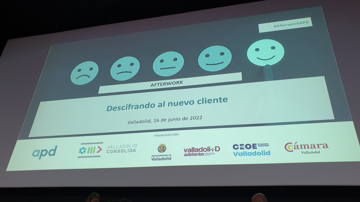 ElenaOrtegaSanz's tweet photo. @APDasociacion @CEOEValladolid #AfterworkAPD Hay que conocer al cliente para generar un sistema de activos de alto valor añadido huyendo de nuestros automatismos mentales. Genial el acto!! https://t.co/p9Lbn8BLhz