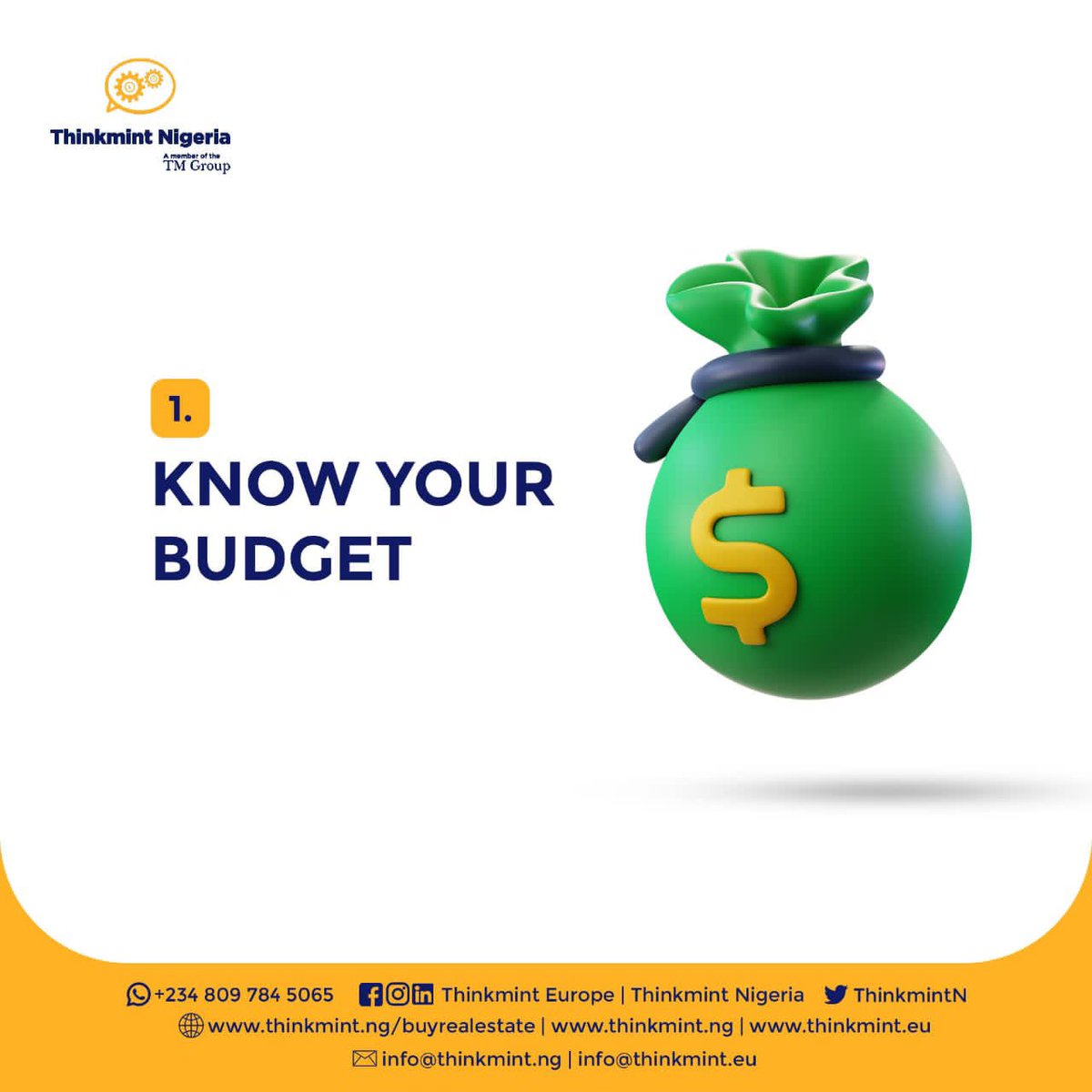 ThinkmintN's tweet photo. Swipe left ,Factors to be considered as a home buyer in Nigeria

@thinkmint_ng remains the best plug for your property deals ,

To schedule an inspection, kindly contact us on
📞 +234 809 784 5065

🌐 https://t.co/5IoPJWQwSw

#thinkmint_ng #thinkmint_eu #realestate #RealEstate https://t.co/RWChTEKZ94