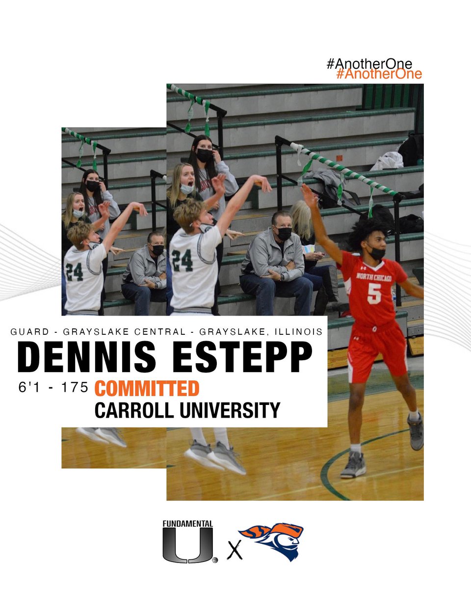 FundamentalUA's tweet photo. Congratulations to Dennis Estepp  (@DeadshotdEstepp ) , who has committed to continue his academic and athletic endeavors as a future pioneer at Carroll University for head-coach Paul Combs. @Pio_CarrollMBB @mikeweinstein55 @AdamDeMong @RiseCircuit  #AnotherOne #earnednotgiven https://t.co/MyvGrcArw0