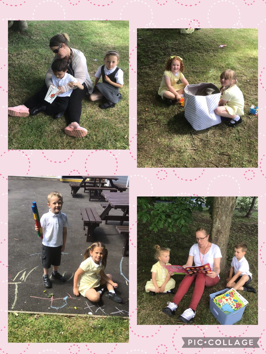 MissHinton21's tweet photo. You might have noticed we are having our outdoor area remodelled. Because of this we are needing to find alternative places to play! Today we took advantage of the year 6 children being away and went over to their classroom for the afternoon! https://t.co/AEbyhrrHxq