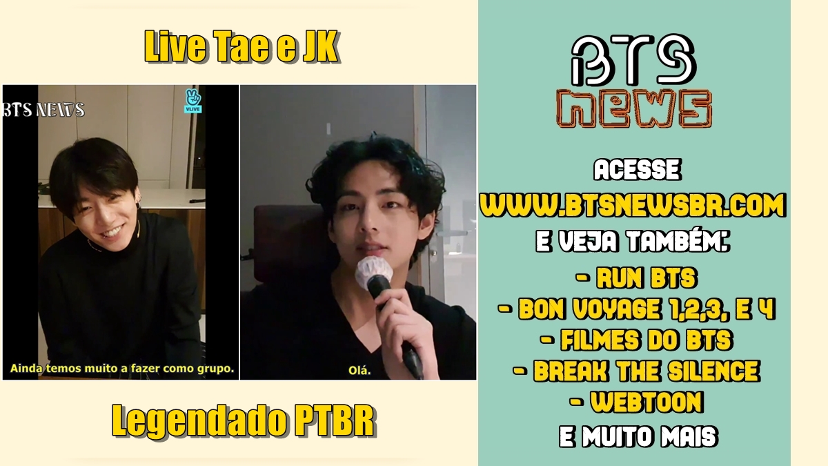 BTS_news18's tweet photo. Assista legendado as lives mais recentes do Tae e do JK, acesse https://t.co/o7uPFjxRML https://t.co/GOp9qKpRpe