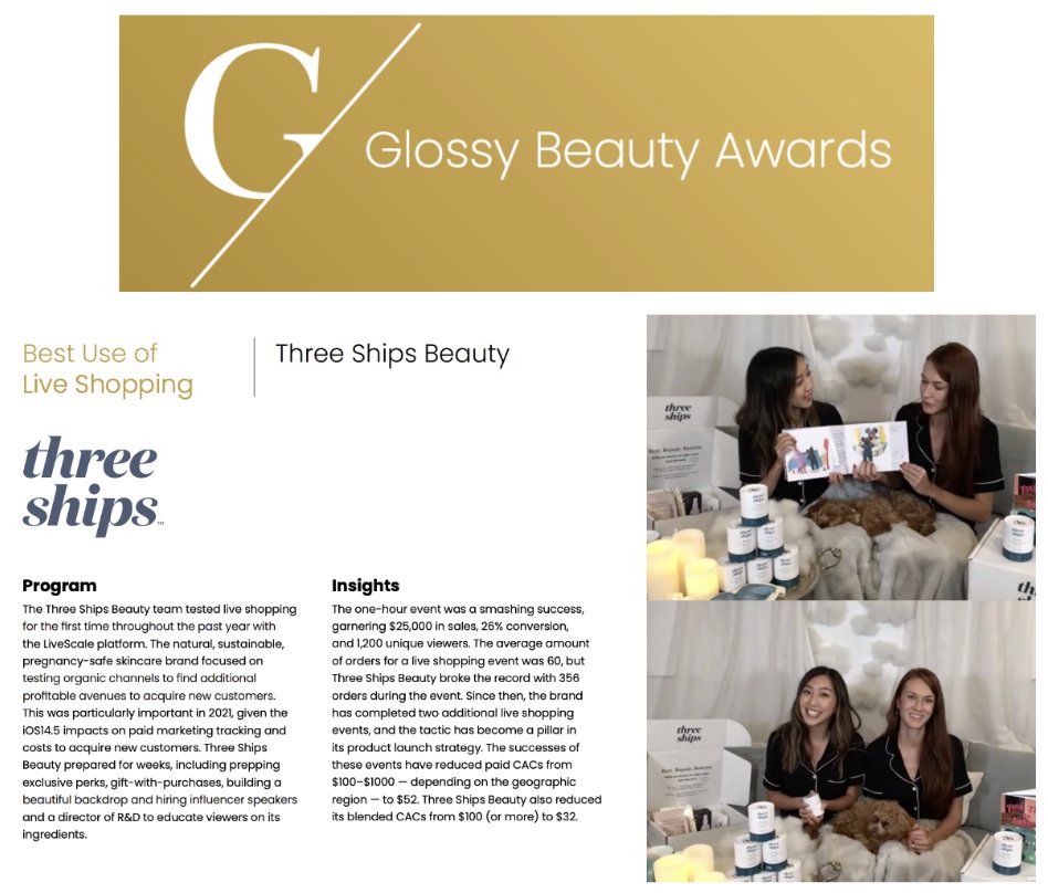 We won our first <a href="/glossyco/">Glossy</a> Beauty Award! 💙 Such a surreal feeling seeing our baby brand <a href="/ShopThreeShips/">Three Ships Beauty</a>  listed up there with the big guys. Congrats to fellow clean beauty winners <a href="/Tower28Beauty/">Tower 28 Beauty</a> and <a href="/themarabeauty/">MARA</a>
 💃🏻