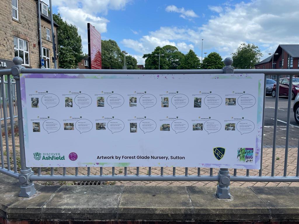 ForestGladeFGP's tweet photo. In Autumn, Nursery made posters about our town as a result of their enquiry: Where do I belong? The council have made a banner of their artwork which is displayed in Sutton-in-Ashfield near Costa Coffee in the market place.
🌟Well done Nursery!!! 🌟 @FHTGeography https://t.co/0iTQrhZ9nr