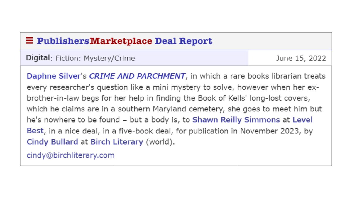 Congratulations <a href="/DaphneSilver2/">DaphneSilver</a> <a href="/ShawnRSimmons/">ShawnRSimmons</a>  and <a href="/levelbestbooks/">Level Best Books</a> I can't wait to see these come out!