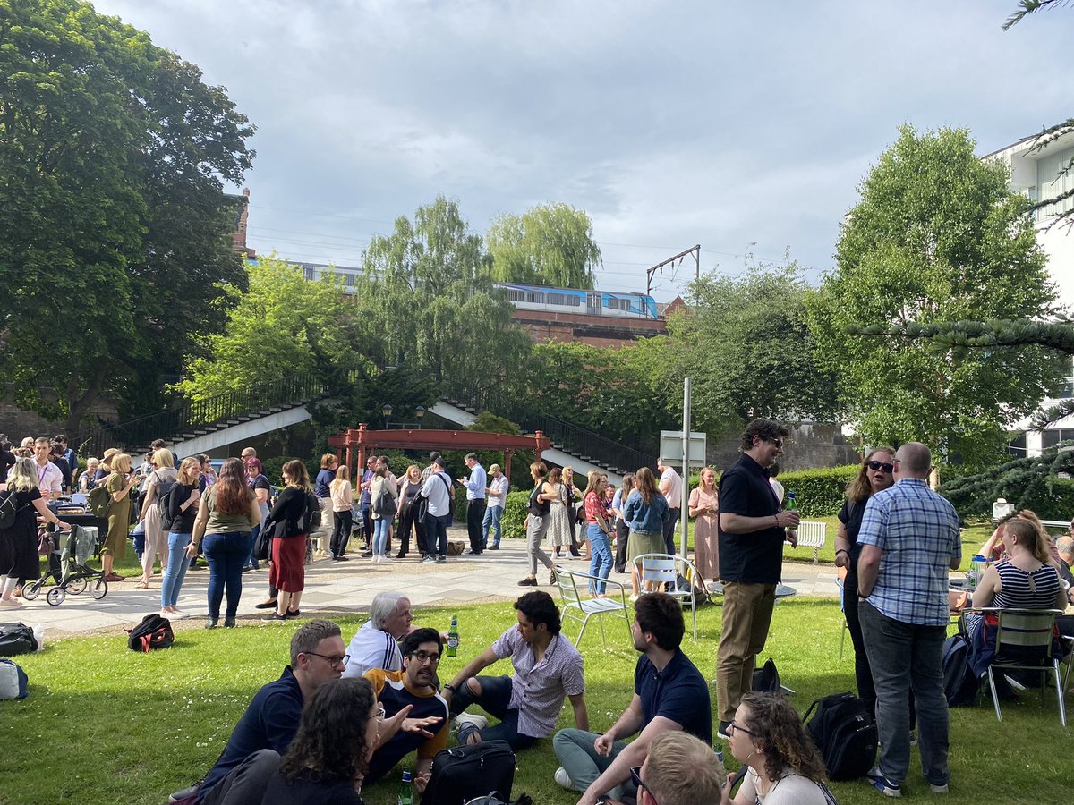AdeleGillibrand's tweet photo. After yrs of booking others on conferences I now get to attend our own @UoMLibrary  event. So engaged I only managed one pic of the end of event BBQ #UMLTogether22 https://t.co/XfGwSlVNRS